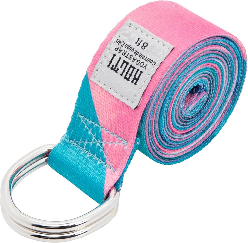Kolti Yoga Exercise Adjustable Straps 8FT with Durable D-Ring for Pilates & Gym Workouts | Hold Poses, Stretch, Improve Flexibility & Maintain Balance - Image 1